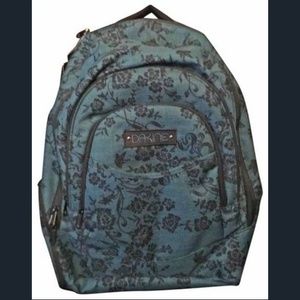DAKINE Backpack- Teal Blue and Black Floral Print